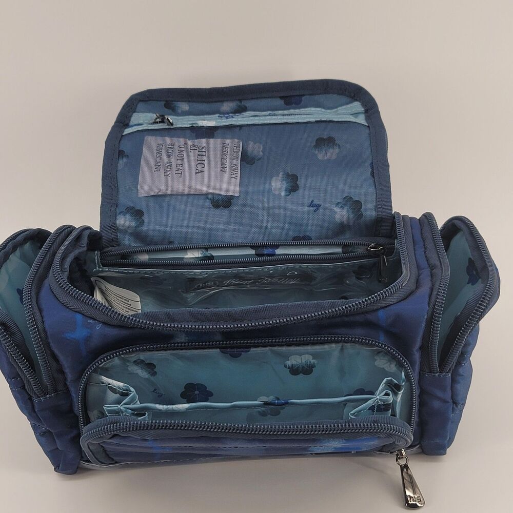 lug 2-Piece Set Trolley And Mini Trolley Cosmetic Cases Shibori Blue - Picture 7 of 8